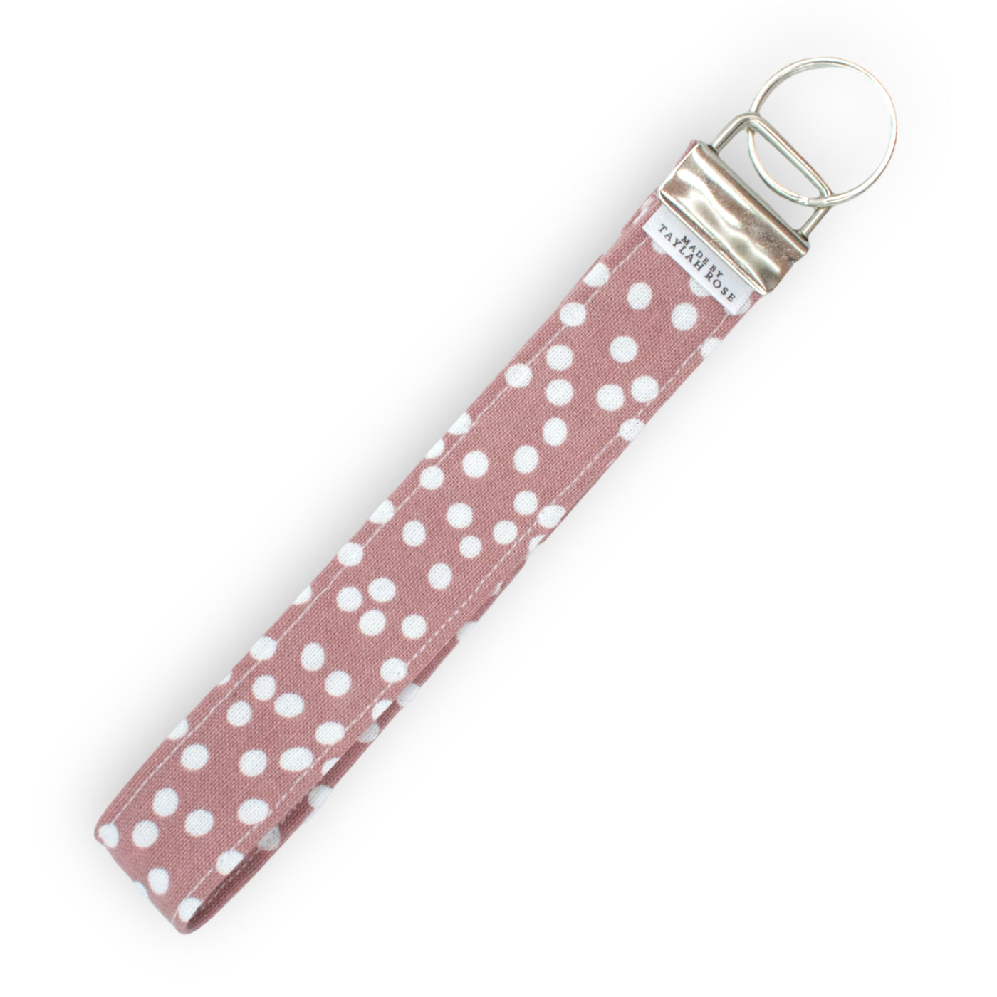 Pink Polka Wristlet Keychain