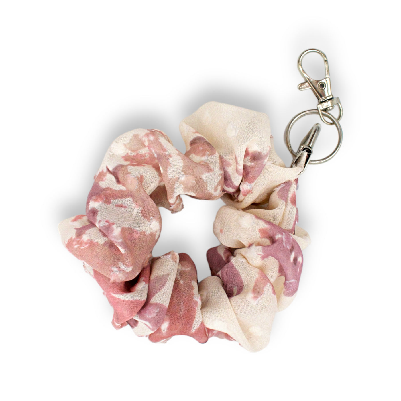 Pink Lemonade Scrunchie Wristlet Keychain