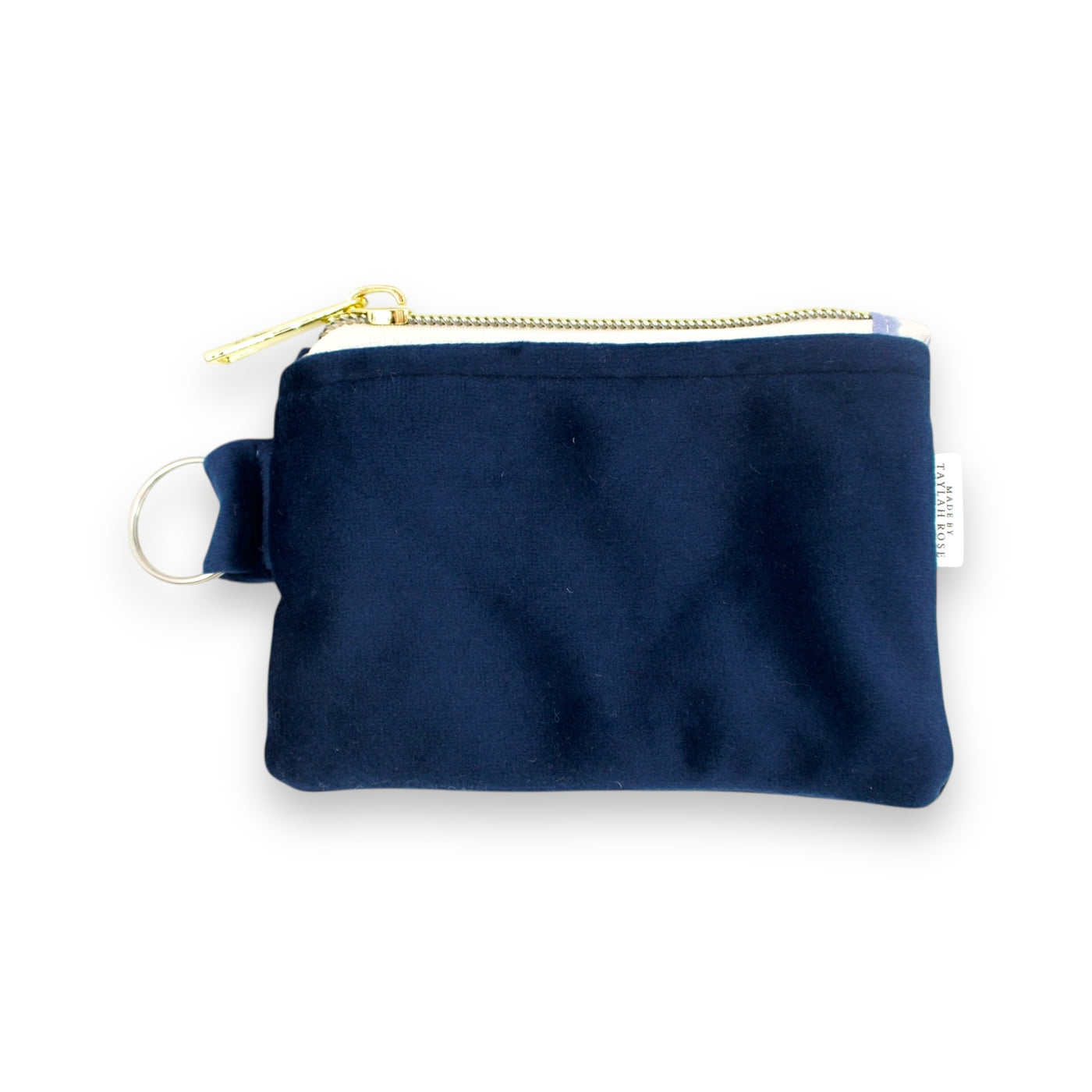 Navy Velour Mini Coin Purse