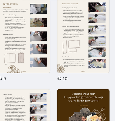 PDF Carry All Bag - Downloadable Pattern and Instructions