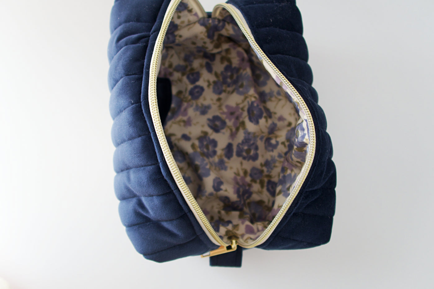 Navy Velour Carry All Bag