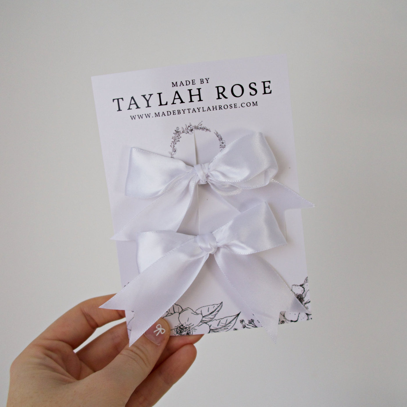 Basic Ribbon Bow - White