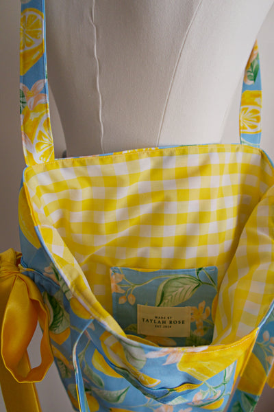 Lemon Bow Tote Bag