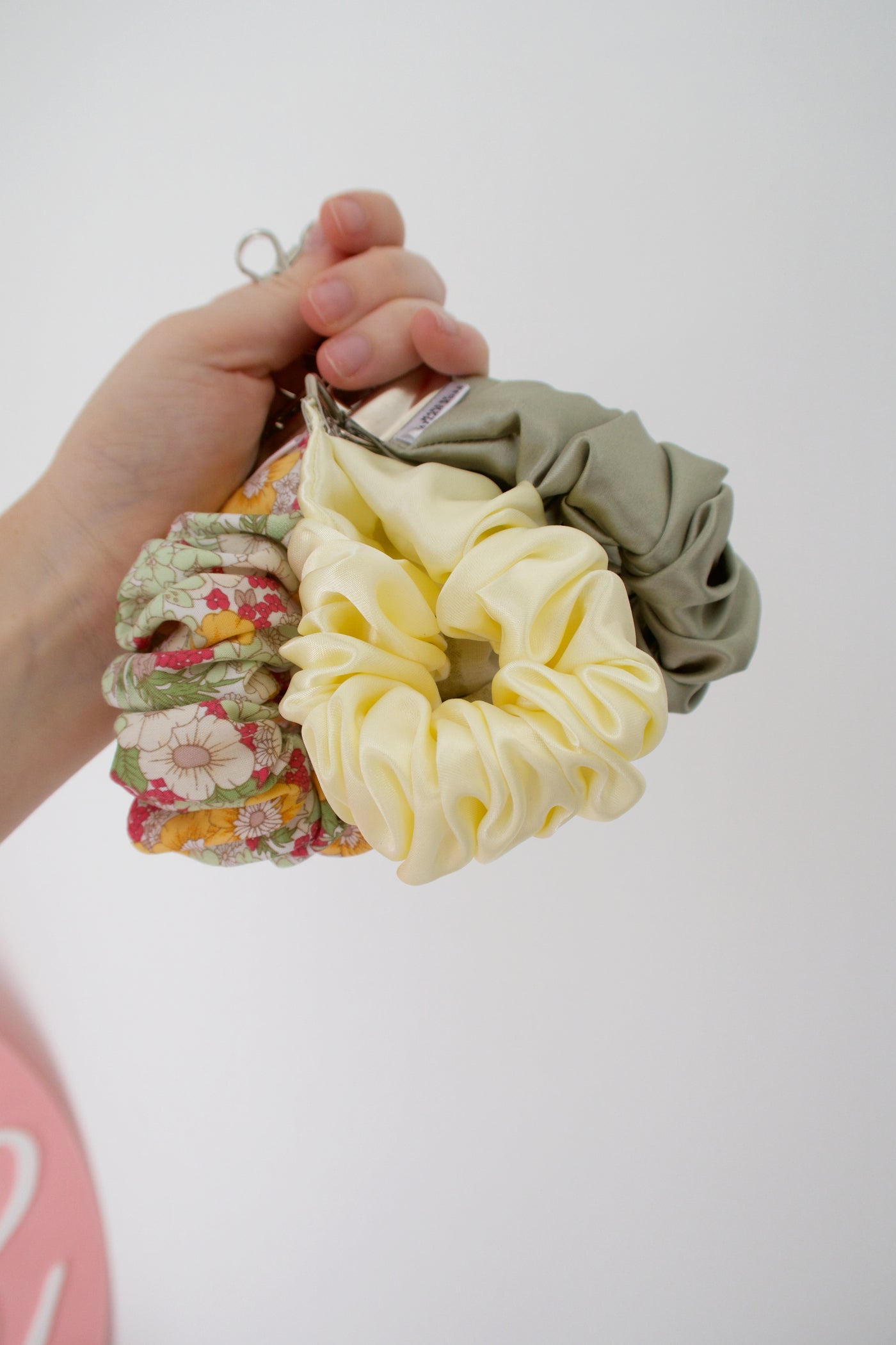 Pistachio Scrunchie Wristlet Keychain