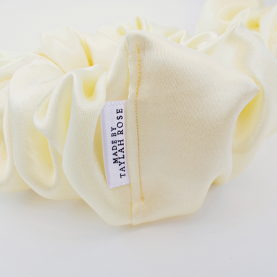 Pastel Yellow Satin