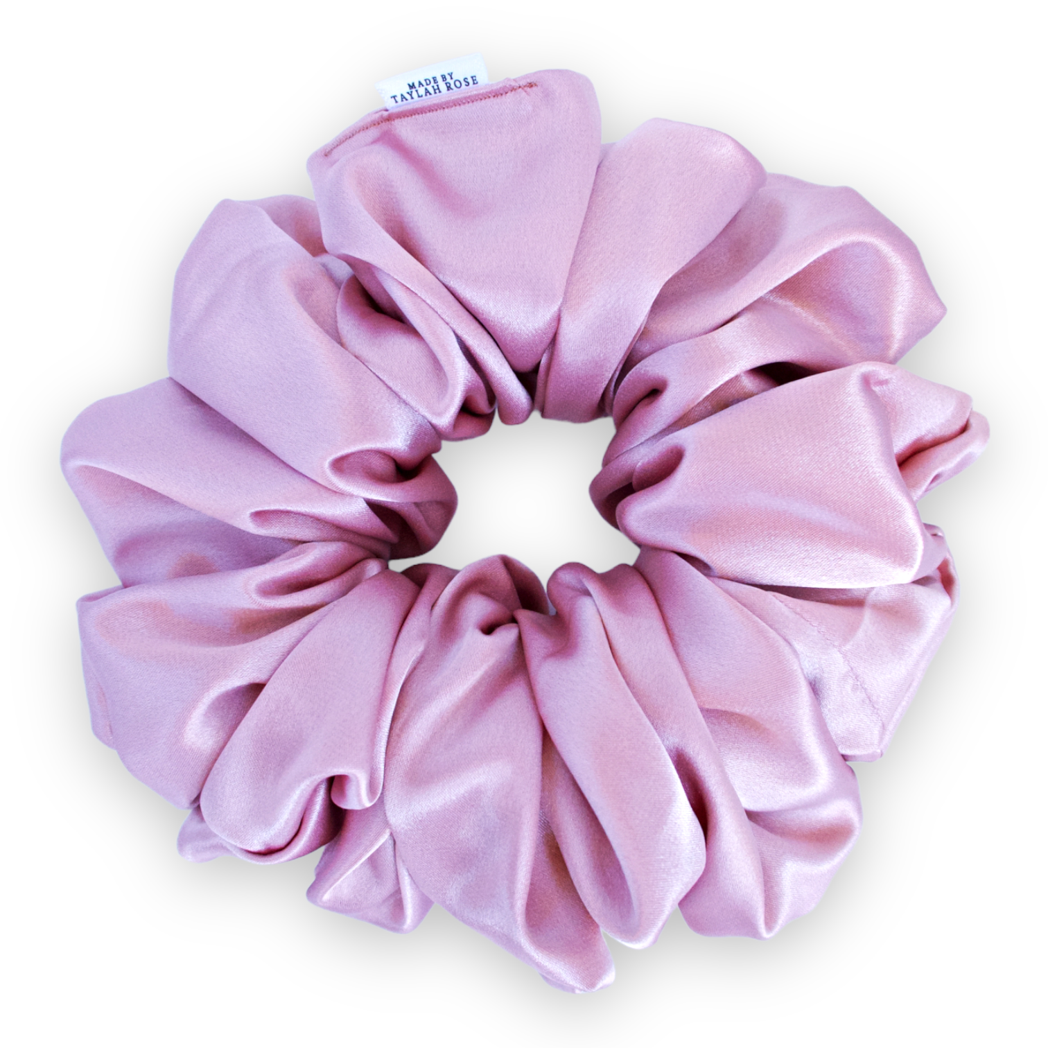 XL Dusty Pink Satin Oversized Hair Scrunchie - Jumbo Pink Plain Satin ...
